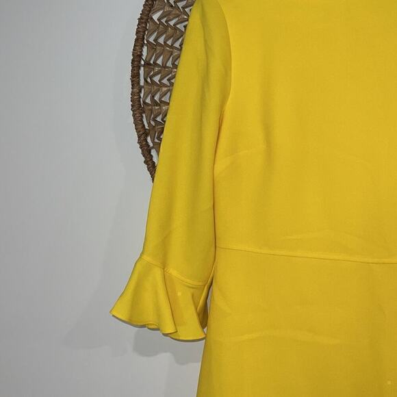 Banana Republic yellow ruffle sleeve dress size 2 new with tags - Picture 3 of 10
